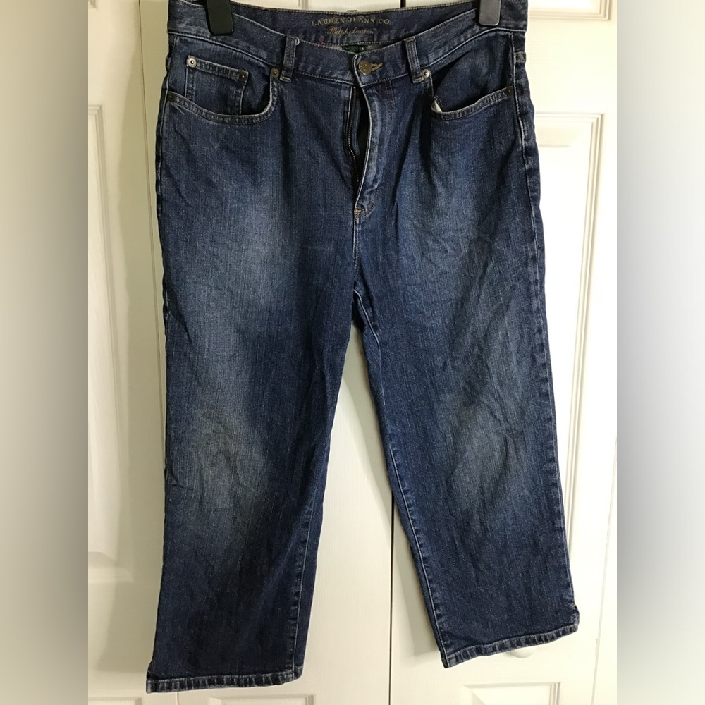 Ralph Lauren Women's Jeans Size 8 Classic Mid Calf Capris Denim
